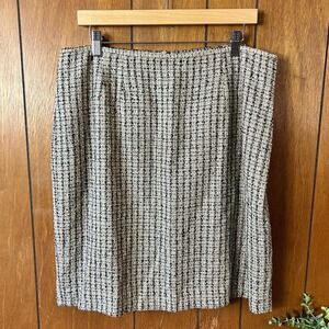 Vintage Style Co Collection Tweed Pencil Skirt Size 16 Neutral Office Career